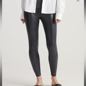 Quince High Waisted Faux Leather Leggings